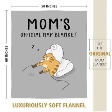 Humorous Cozy Blanket Gift for Mom's Comfort