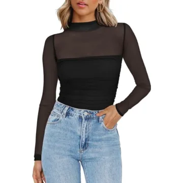 Zeagoo Women's Sexy Sheer Mesh Long Sleeve Top – Elevate Your Style!