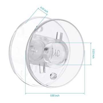 Eoehro 25 Pcs Bobbins for Sewing Machine, Sa156 Bobbins, Bobbins Class 15, Sewing Accessories, Plastic Bobbin with Case(1 Box)