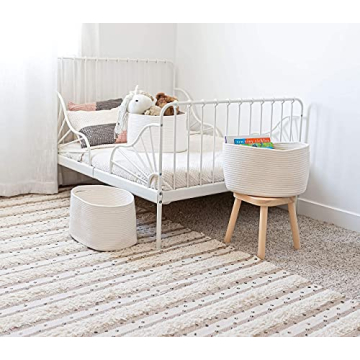 Stylish OrganiHaus Set of 3 White Shelf Baskets for Home