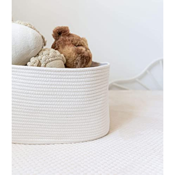 Stylish OrganiHaus Set of 3 White Shelf Baskets for Home