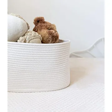 Stylish OrganiHaus Set of 3 White Shelf Baskets for Home