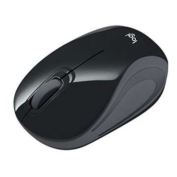 Logitech Wireless Mini Mouse M187 Ultra Portable, 2.4 GHz with USB Receiver, 1000 DPI Optical Tracking, 3-Buttons, PC / Mac / Laptop - Black