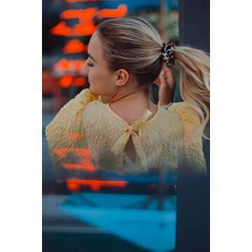 invisibobble Sprunchie Spiral Hair Ring - Purrfection - Scrunchie Stylish Bracelet, Strong Elastic Grip Coil Accessories for Women - Gentle for Girls Teens and Thick Hair