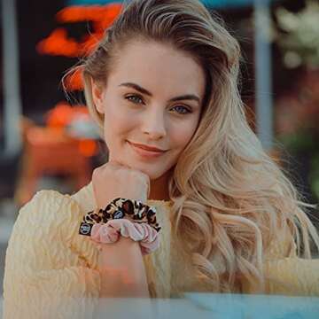 invisibobble Sprunchie Spiral Hair Ring - Purrfection - Scrunchie Stylish Bracelet, Strong Elastic Grip Coil Accessories for Women - Gentle for Girls Teens and Thick Hair