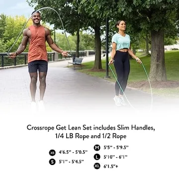 Crossrope Get Lean Set Weighted Jump Rope for Fitness
