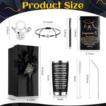 Lyrow Graduation Gifts Set for Her Him Congrats Grad Gift Class of 2024 Inspirational Gift 20oz Tumb...