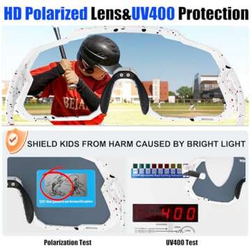 X-TIGER Kids Polarized Sunglasses for Ages 8-14