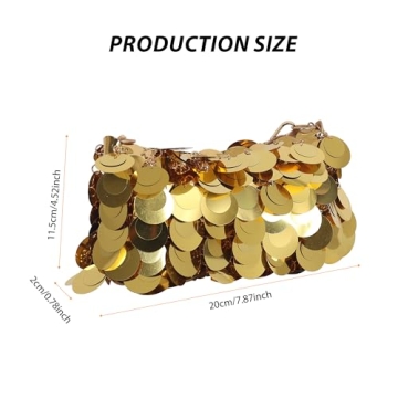 LiotXecd Women's Sparkly Mini Clutch Bag for Events