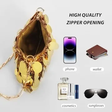 LiotXecd Women's Sparkly Mini Clutch Bag for Events