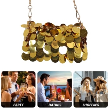 LiotXecd Women's Sparkly Mini Clutch Bag for Events