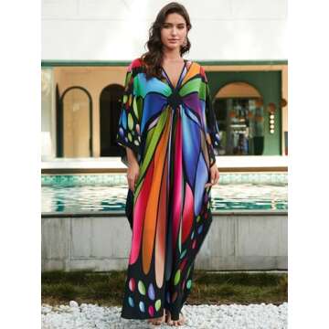 Vibrant Plus Size Kaftan Dress for Stylish Summer Outings