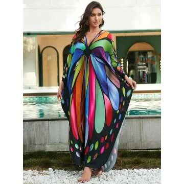 Vibrant Plus Size Kaftan Dress for Stylish Summer Outings