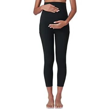 POSHDIVAH Women's Maternity Workout Leggings with Pockets