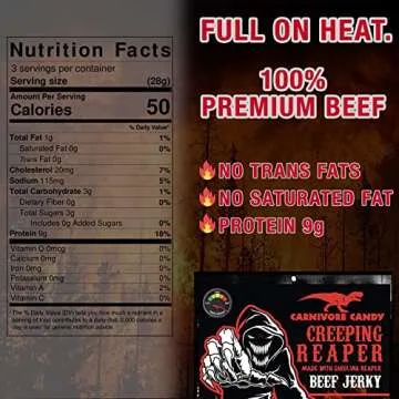 Creeping Ghost Carolina Reaper Jerky - Spicy Beef Delight