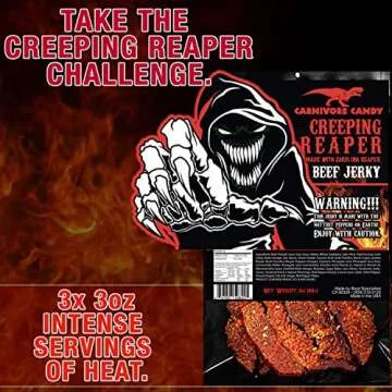 Creeping Ghost Carolina Reaper Jerky - Spicy Beef Delight