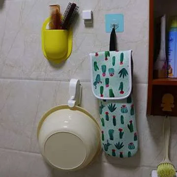 CAMSTIC Heat Resistant Travel Hair Curler Flat Iron Pouch and Silicone Mat Set (Catcus)