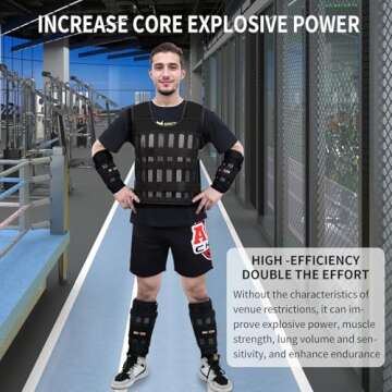 AIBEIJIAN Weighted Vest，Adjustable weighted vest， Weighted Vest for Men and Women ，Strength and Endurance Training, Fitness Workouts, Running (Adjustable Weighted Vest Set)