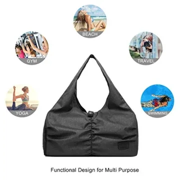 Stylish Travel Yoga Gym Bag for Women with Shoe Compartment