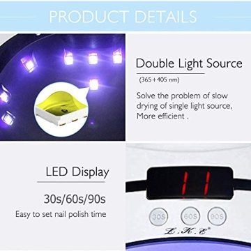 Wisdompark 36W UV LED Nail Lamp with Auto Sensor