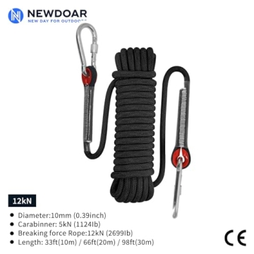 NewDoar Climbing Rope - High Strength and Safe for Adventures