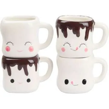 Cute Marshmallow Mugs Set | Perfect Gifts for Kids