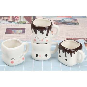 Cute Marshmallow Mugs Set | Perfect Gifts for Kids