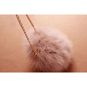Mogor Faux Fur Fluffy Clutch Shoulder Bag for Women