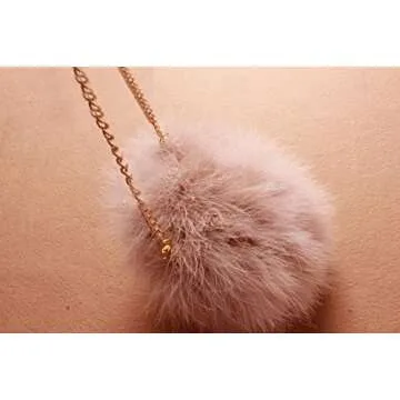 Mogor Faux Fur Fluffy Clutch Shoulder Bag for Women