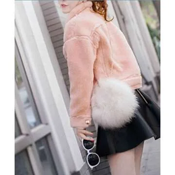 Mogor Faux Fur Fluffy Clutch Shoulder Bag for Women