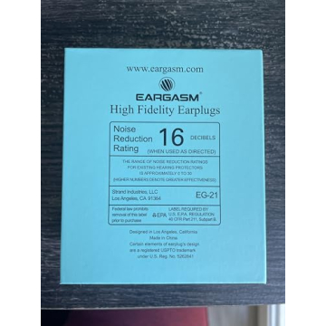 Eargasm High Fidelity Earplugs with Blue Filters for Concerts