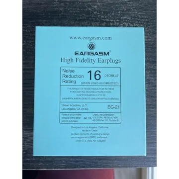 Eargasm High Fidelity Earplugs with Blue Filters for Concerts