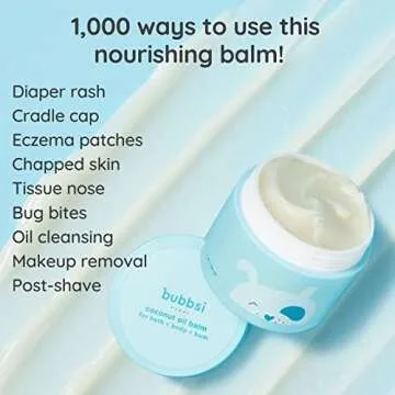 Bubbsi Newborn Starter Set | Coconut Oil Lotion, Shampoo & Body Wash and Oil Balm | Eczema, Dry Skin, Baby Acne, KP | Organic Coconut Oil, Shea Butter, Vitamin E | Light, Natural Scent