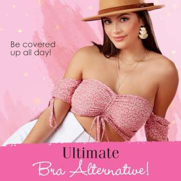 Hollywood Fashion Secrets Silicone Coverups, Size 2, Hypoallergenic, Reusable, Washable, Gentle on S...