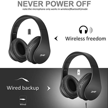 ZIHNIC Bluetooth Headphones: Comfortable Wireless Over-Ear Audio