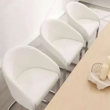 RêveLife Set of 3 Stylish Counter Height Bar Stools