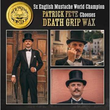 THE VINTAGE GROOMING CO. Mustache Wax Death Grip Extra Strong Hold Moustache Wax