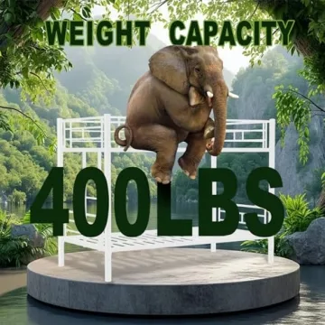 HomJoones Sturdy Twin Over Twin Bunk Bed for Kids