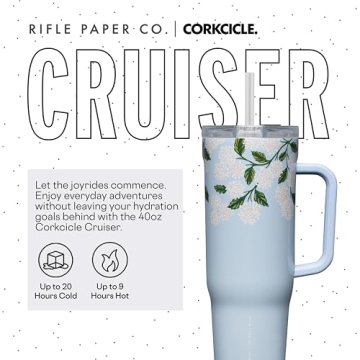 Corkcicle x Rifle Paper Co. 40oz Tumbler - Stylish Insulated Water Bottle