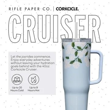 Corkcicle x Rifle Paper Co. 40oz Tumbler - Stylish Insulated Water Bottle