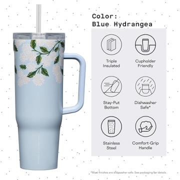 Corkcicle x Rifle Paper Co. 40oz Tumbler - Stylish Insulated Water Bottle