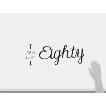 Stylish Montague Metal Large Script House Number - Eighty