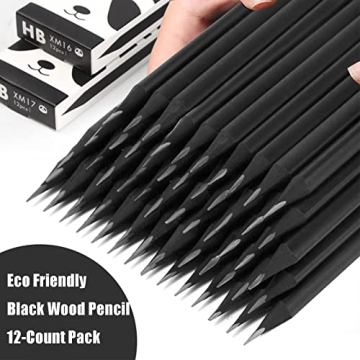 HysmmxHer Panda Graphite Pencils, Pack of 12, Pre-Sharpened