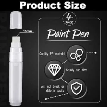 Epakh White Paint Pens - Refillable Markers for Creatives