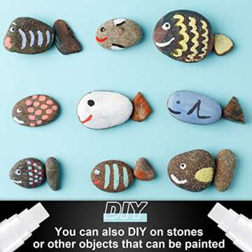 Epakh 4 Pack White Paint Pens for Rock and Wood Art