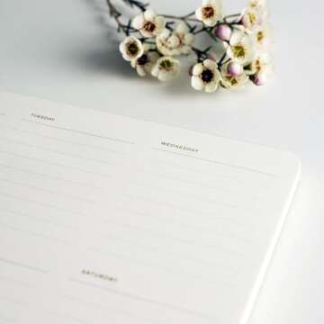 Pinesman - One Week - Elegant Undated Weekly Desk Planner, Gold Foiled, A4, Minimalist Weekly To Do List Notepad, Daily Schedule, Week Planner Pad, Eco-friendly, FSC™ Certified Work Planner