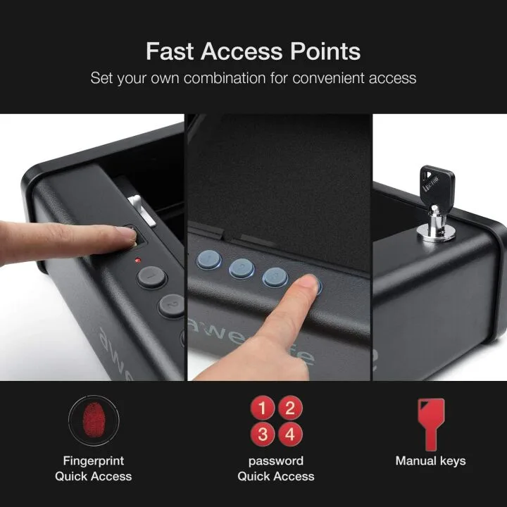 awesafe Gun Safe with Biometric Fingerprint Access