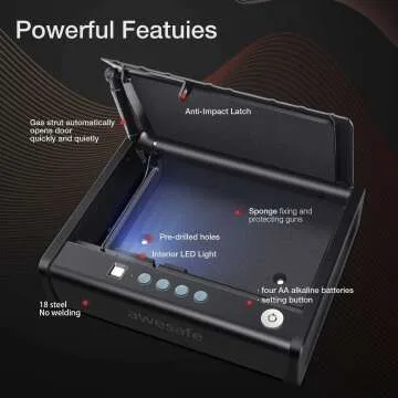 awesafe Gun Safe with Biometric Fingerprint Access