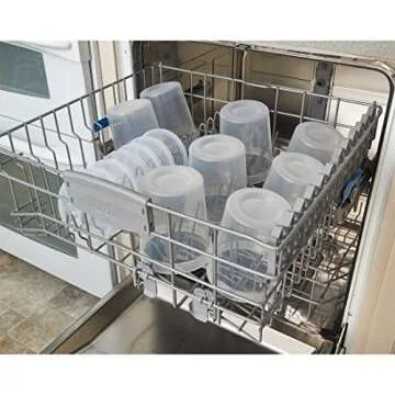 DuraHome - Deli food Storage Containers with Lids 32 oz, Quart Pack of 24 Leak-proof Freezer Safe Microwaveable Soup Storage Container - Clear Plastic Premium Quality