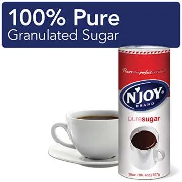 N'Joy Sugar Canister – Pure Granulated Sugar, 20 Ounce
